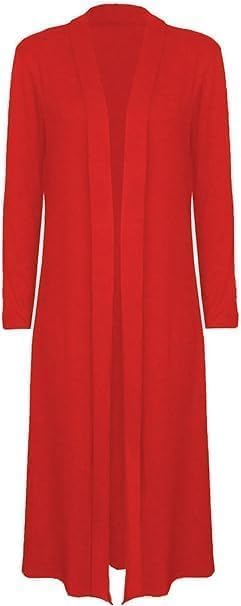 Womens Ladies Open Front Duster Coat