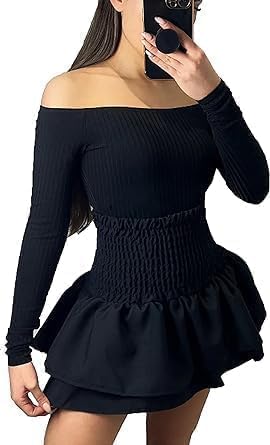 Ladies Frill High Waisted Mini RARA Skirt