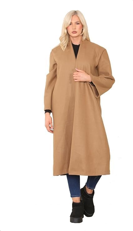 Women Long Waterfall Italian Duster Coat