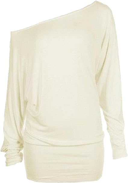 Womens Off-Shoulder T-Shirt Sweater Tunic Top