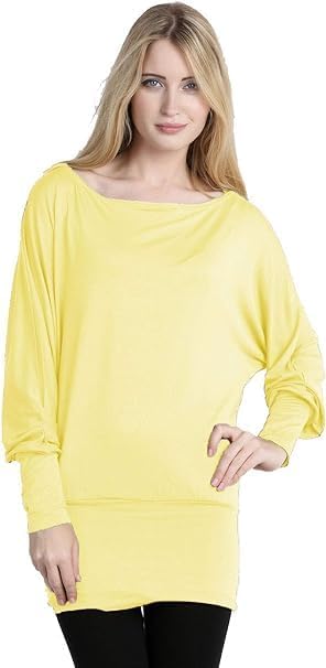 Womens Off-Shoulder T-Shirt Sweater Tunic Top