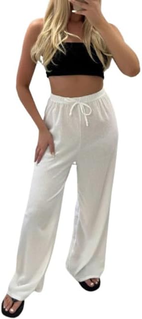 Ladies Wide Leg Plazzo Trousers