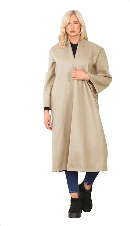 Women Long Waterfall Italian Duster Coat