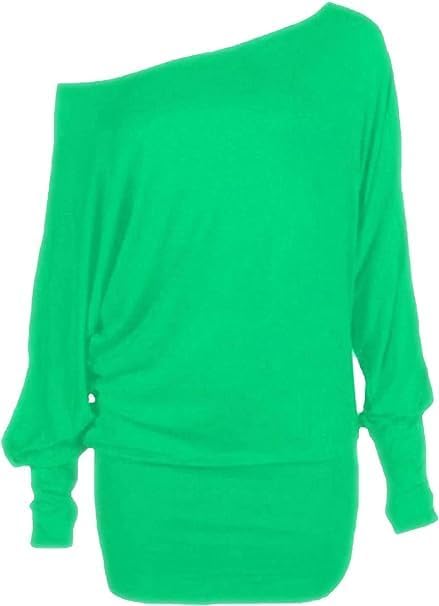 Womens Off-Shoulder T-Shirt Sweater Tunic Top