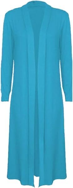 Womens Ladies Open Front Duster Coat