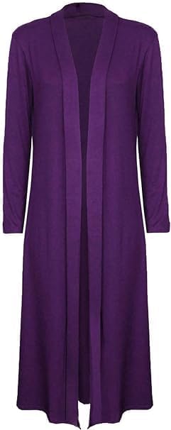 Womens Ladies Open Front Duster Coat