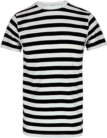 Mens Womens Red & White Striped T-Shirt