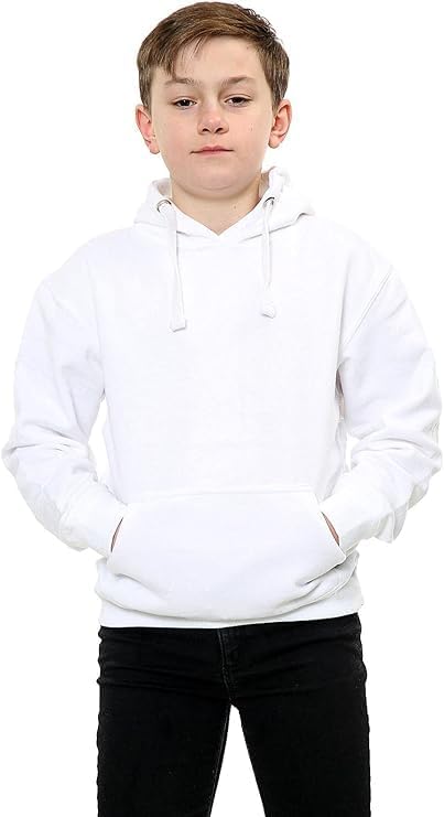 Kids Boys Girls Plain Fleece Hoodie, Unisex