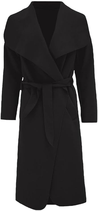 Women Long Waterfall Italian Duster Coat