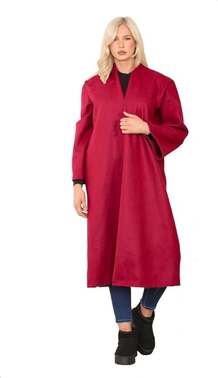 Women Long Waterfall Italian Duster Coat