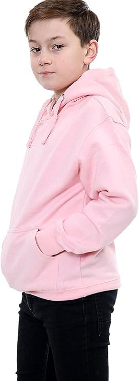 Kids Boys Girls Plain Fleece Hoodie, Unisex