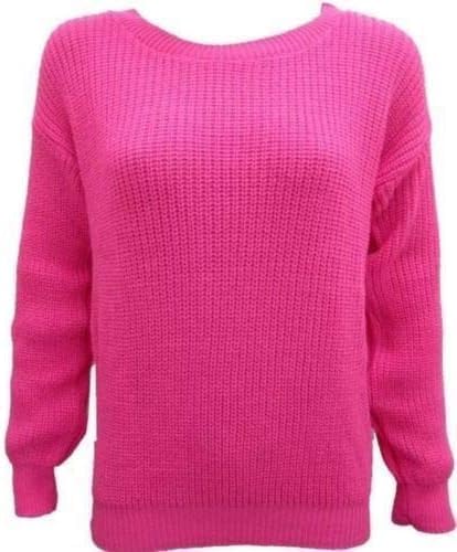 Womens Oversized Fishnet Knitted Baggy Chunky Sweater
