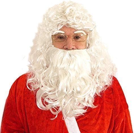 Adult's Santa Father Christmas Beard, Eyebrows And Wig Accessory Set,(Santa Beard Only)