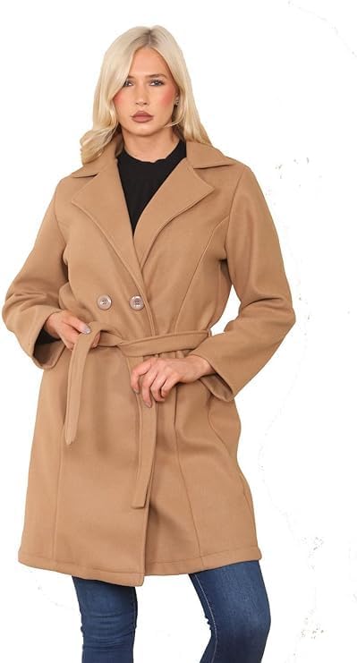 Womens Notched Lapel Coat