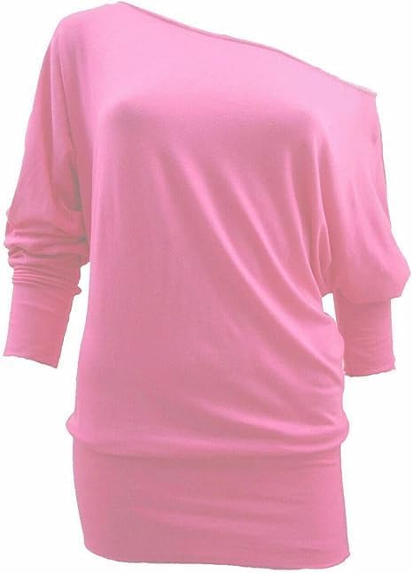 Womens Off-Shoulder T-Shirt Sweater Tunic Top