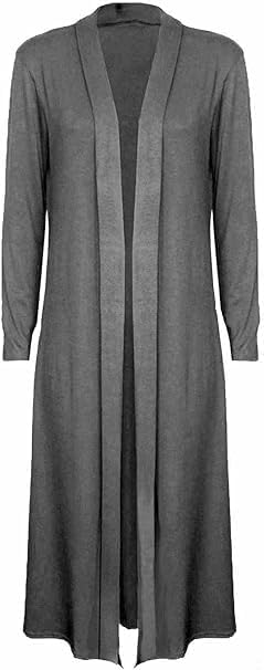 Womens Ladies Open Front Duster Coat