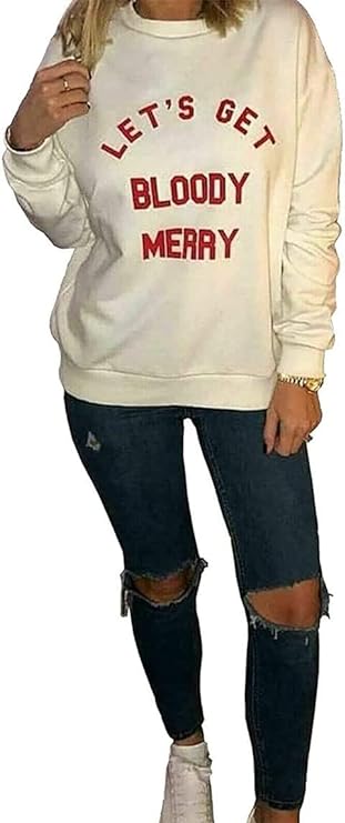 Womens Lets Get Bloody Merry Sweatshirt