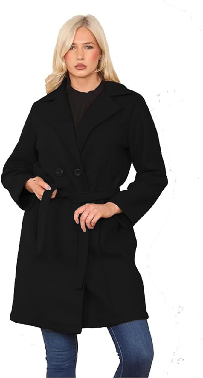 Womens Notched Lapel Coat