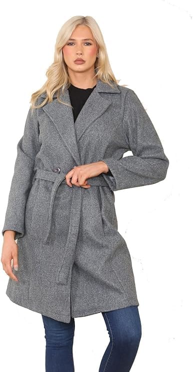 Womens Notched Lapel Coat