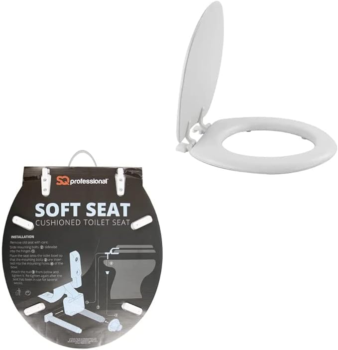 Soft Close Toilet Seat White, O Shape