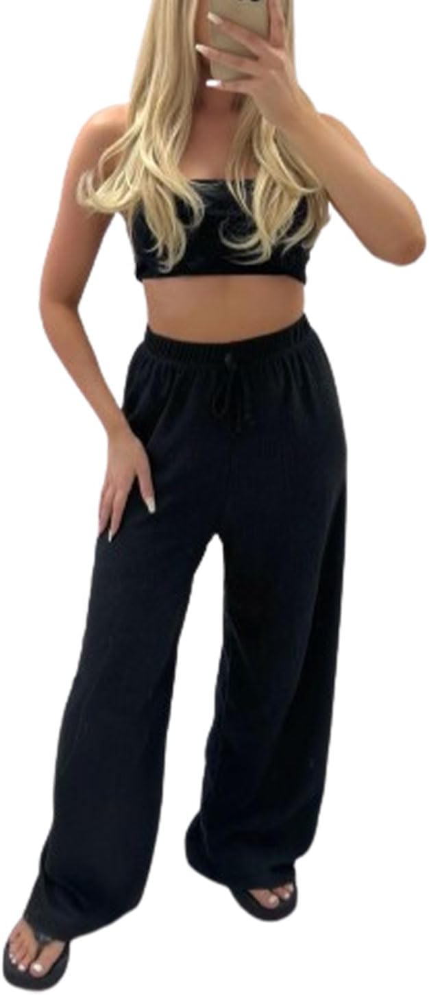 Ladies Wide Leg Plazzo Trousers