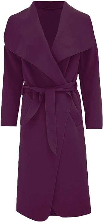 Women Long Waterfall Italian Duster Coat