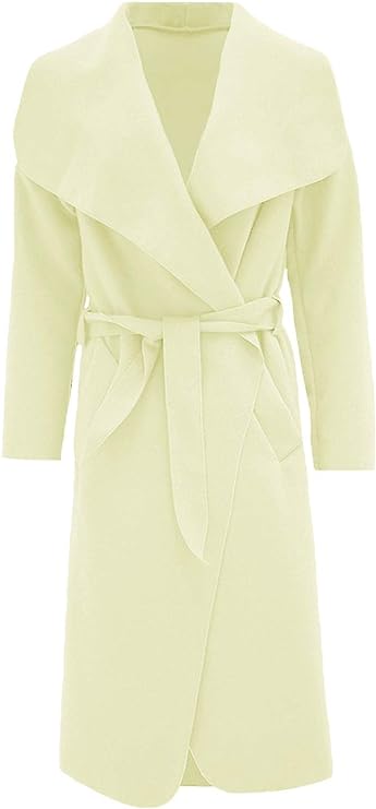 Women Long Waterfall Italian Duster Coat