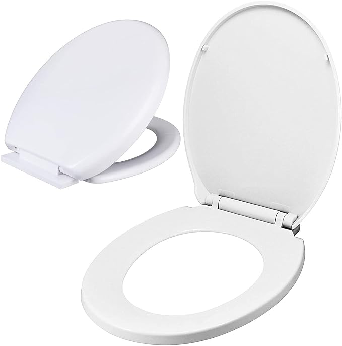 Soft Close Toilet Seat White, O Shape