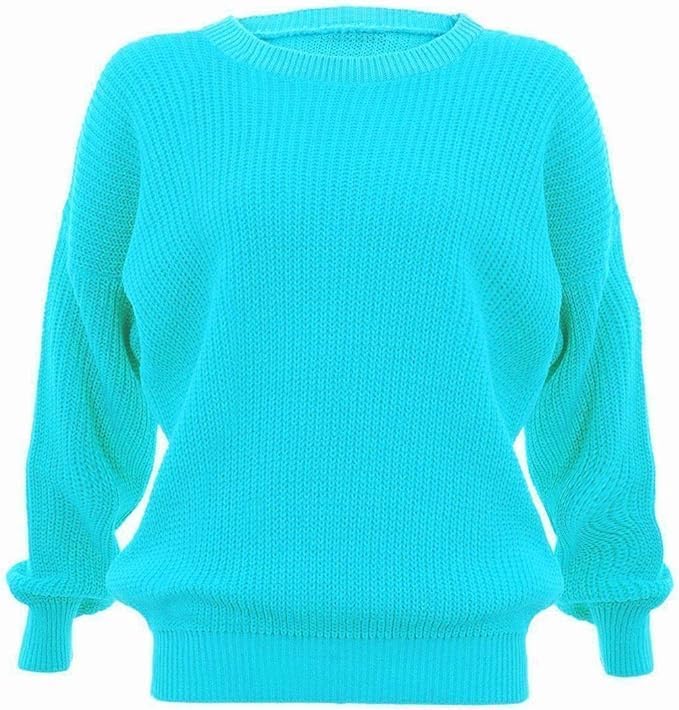 Womens Oversized Fishnet Knitted Baggy Chunky Sweater