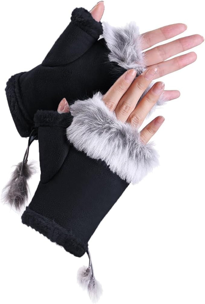 Fingerless Winter Gloves For Women Girls