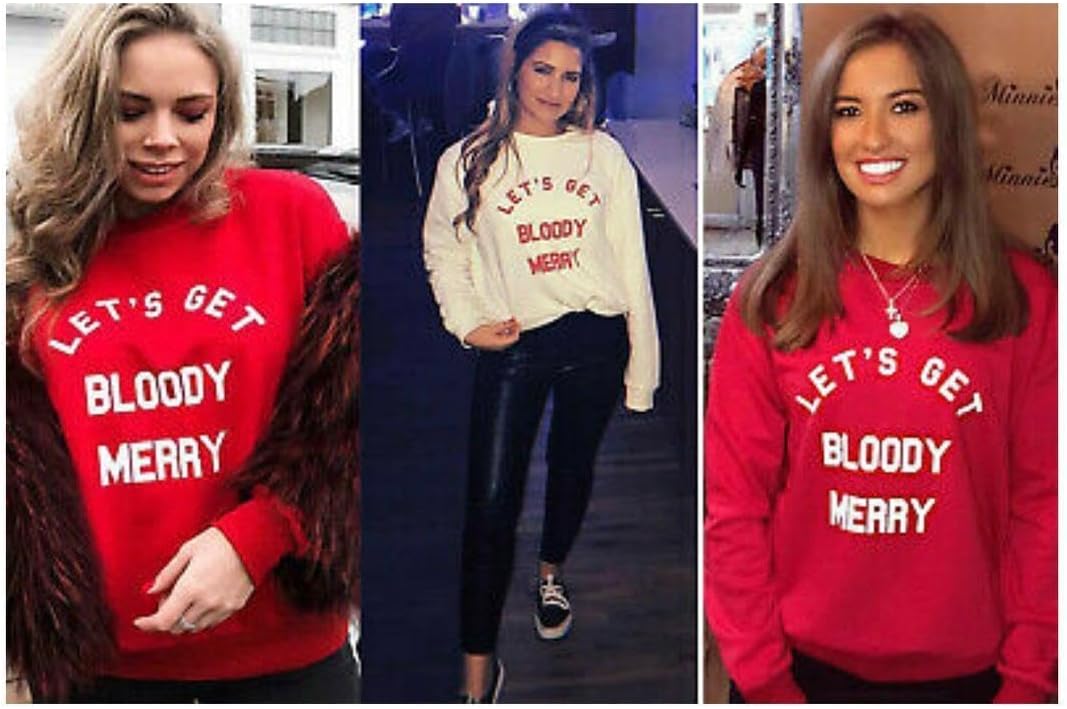 Womens Lets Get Bloody Merry Sweatshirt