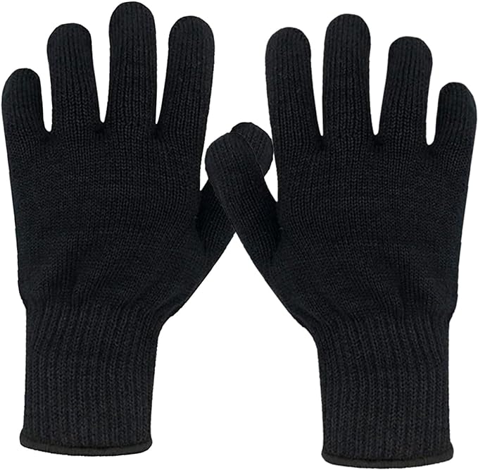 Unisex Black Winter Thermal Gloves