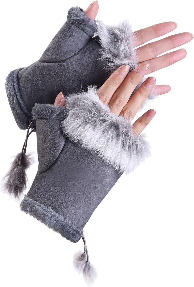 Fingerless Winter Gloves For Women Girls