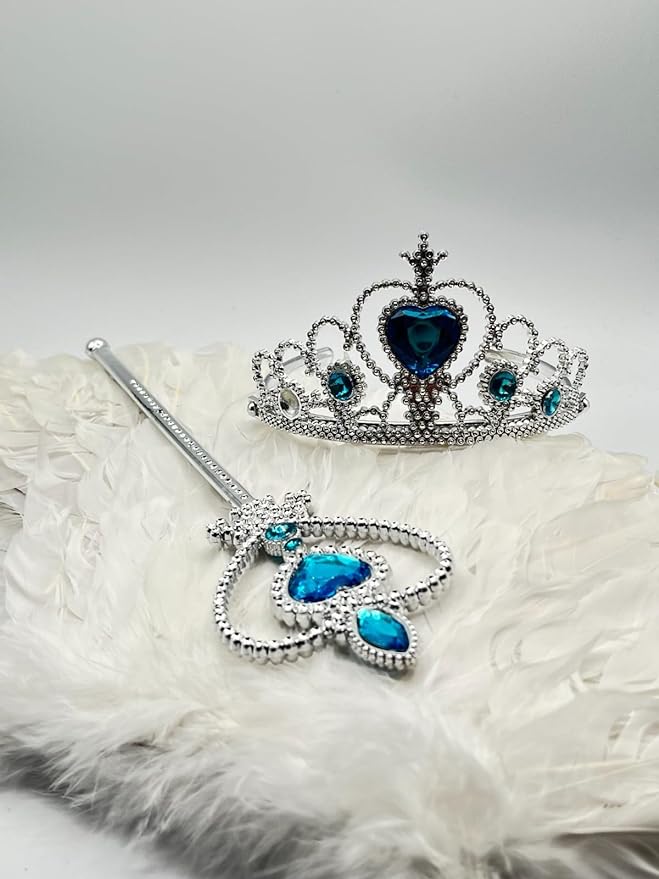 Women Feather Wings, Tiara And Wand 3Pcs Set