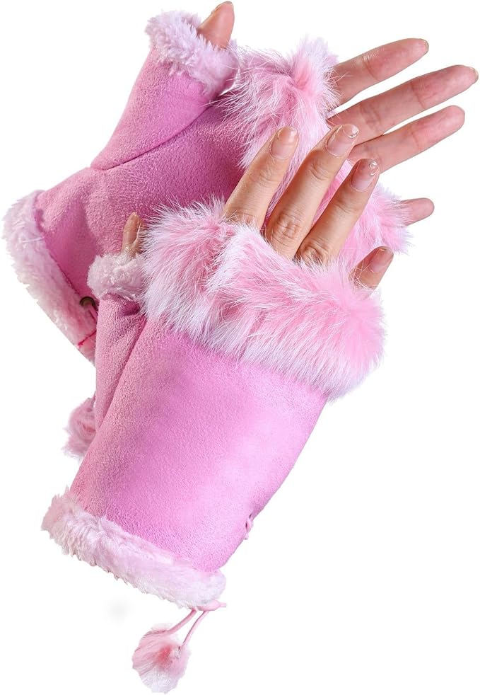 Fingerless Winter Gloves For Women Girls