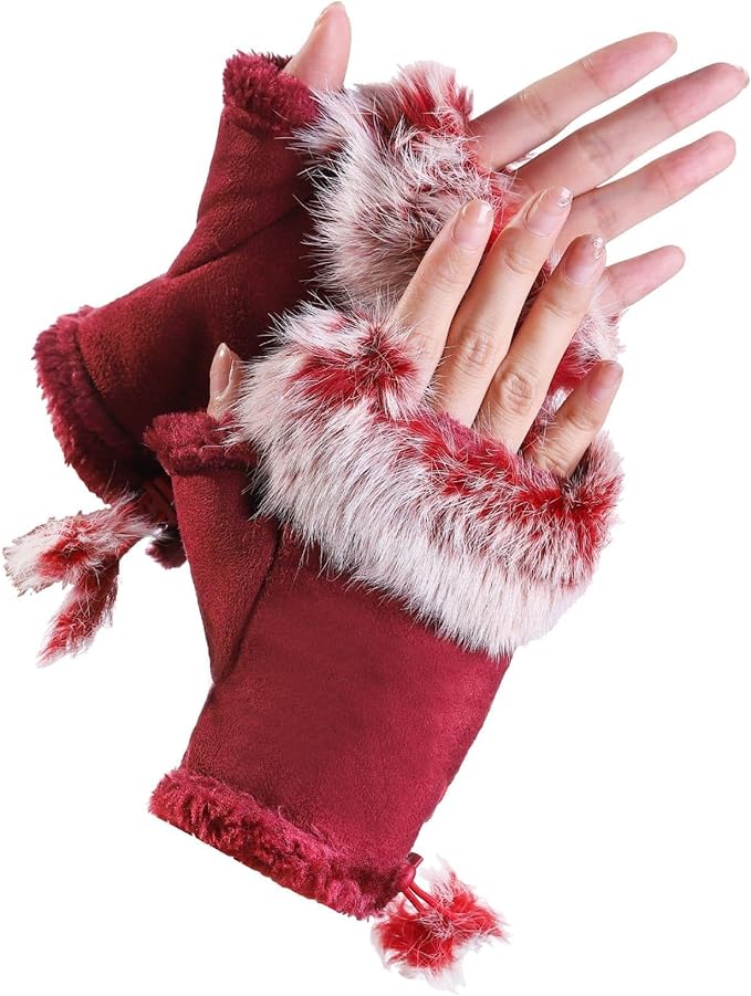 Fingerless Winter Gloves For Women Girls