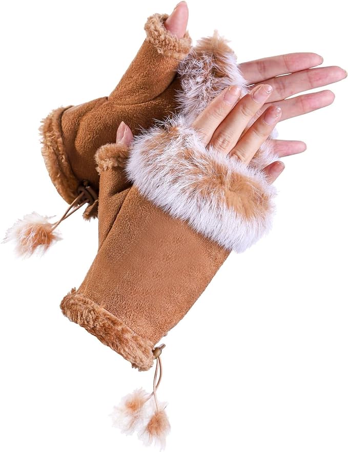 Fingerless Winter Gloves For Women Girls