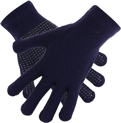 Adult Thermal Stretch Gloves With Grippers For Mens, Womens, Adults