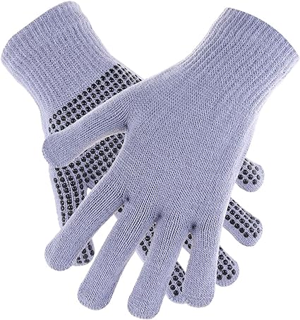 Adult Thermal Stretch Gloves With Grippers For Mens, Womens, Adults